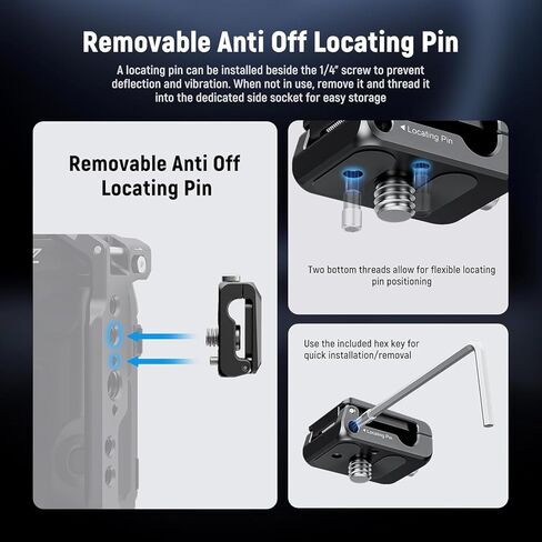 NEEWER Spring Loaded Cable Clamp, 2 Pack, Camera Cage Cable Organizer with Removable Anti Twist Locating Pin, 1/4" Screw, Quick Release Lock, Foam Pad for HDMI, USB, Headphone, Shutter Cables, UA073 in Kuwait