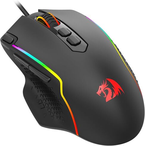 Redragon - ARDAL M615 - ماوس الألعاب - مع 16.8 مليون لون RGB فريد - 8000 نقطة لكل بوصة - 8 مفاتيح ذكية قابلة للبرمجة - تصميم مريح in Kuwait