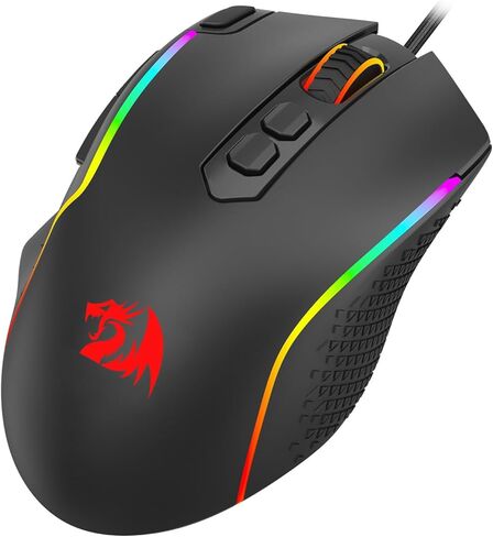 Redragon - ARDAL M615 - ماوس الألعاب - مع 16.8 مليون لون RGB فريد - 8000 نقطة لكل بوصة - 8 مفاتيح ذكية قابلة للبرمجة - تصميم مريح in Kuwait
