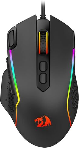 Redragon - ARDAL M615 - ماوس الألعاب - مع 16.8 مليون لون RGB فريد - 8000 نقطة لكل بوصة - 8 مفاتيح ذكية قابلة للبرمجة - تصميم مريح in Kuwait