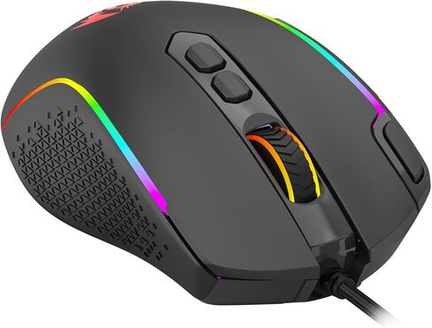 Redragon - ARDAL M615 - ماوس الألعاب - مع 16.8 مليون لون RGB فريد - 8000 نقطة لكل بوصة - 8 مفاتيح ذكية قابلة للبرمجة - تصميم مريح in Kuwait