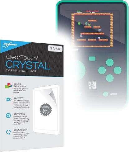 واقي شاشة BoxWave متوافق مع إصدار HyperMegaTech Super Pocket TAITO - ClearTouch Crystal (عبوتان)، غلاف فيلم عالي الدقة - يحمي من الخدوش in Kuwait