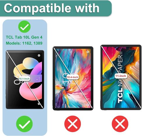 KEANBOLL 2-Pack Tempered Glass Screen Protector for TCL TAB 10 Gen 4 Android Tablet (10.1-Inch, Model: 1162, 1389) - 9H Anti Scratch, HD Clear, Bubble Free in Kuwait