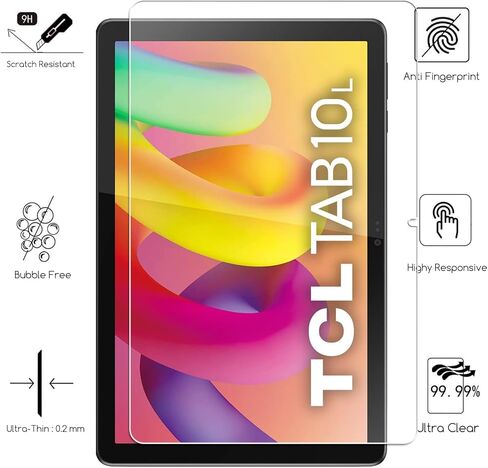 KEANBOLL 2-Pack Tempered Glass Screen Protector for TCL TAB 10 Gen 4 Android Tablet (10.1-Inch, Model: 1162, 1389) - 9H Anti Scratch, HD Clear, Bubble Free in Kuwait