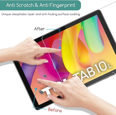 KEANBOLL 2-Pack Tempered Glass Screen Protector for TCL TAB 10 Gen 4 Android Tablet (10.1-Inch, Model: 1162, 1389) - 9H Anti Scratch, HD Clear, Bubble Free in Kuwait