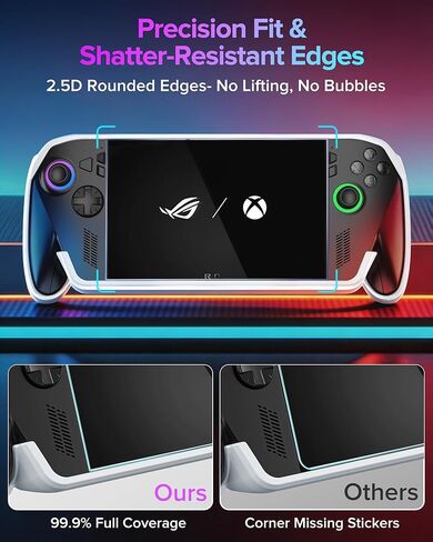 واقي شاشة من الزجاج المقوى 9H لجهاز ASUS ROG Xbox Ally X & ROG Ally (2025/2024) - عبوتان، صديق للحافظة، خالي من الفقاعات، مقاوم لبصمات الأصابع، فائق الوضوح وحساس للمس in Kuwait