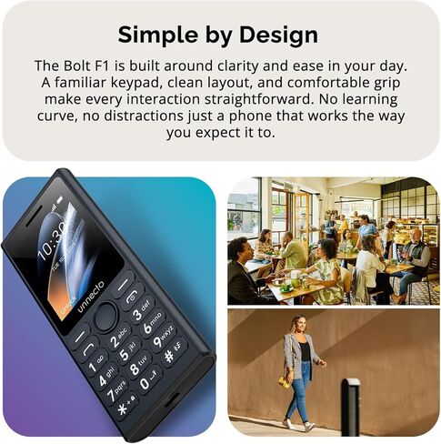 Bolt F1 | Dual SIM | 4G/LTE | Unlocked | Bluetooth | 2.4" Screen | Large Keypad | International Version | Grey in Saudi Arabia