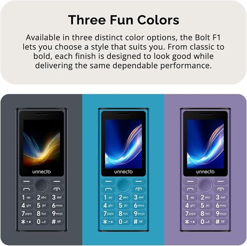 Bolt F1 | Dual SIM | 4G/LTE | Unlocked | Bluetooth | 2.4" Screen | Large Keypad | International Version | Grey in Saudi Arabia