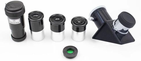 0.965 Inch Telescope Accessory Kit Three Eyepieces Diagonal 3X Barlow Lens NEW in Kuwait