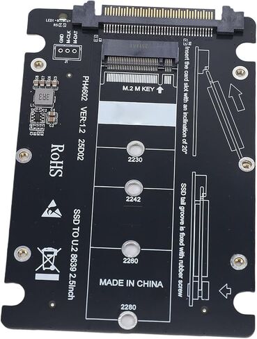 VBESTLIFE M.2 to U.2 SSD Adapter, 64Gbps M. to SFF 8639 U. SSD Adapter, PCIE4.0 X4 Gen4, Support for 2230 2242 2260 2280 in Kuwait