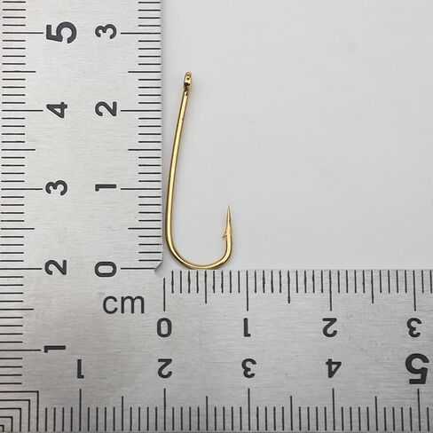 100 Pack Long Shank Bent Back Aberdeen Golden High Carbon Steel Barbed Hooks Carp Fishing Hooks Scud Nymph Dry Fly Tying Sea Cod Bass in Kuwait