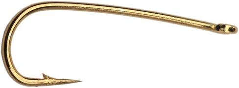 100 Pack Long Shank Bent Back Aberdeen Golden High Carbon Steel Barbed Hooks Carp Fishing Hooks Scud Nymph Dry Fly Tying Sea Cod Bass in Kuwait