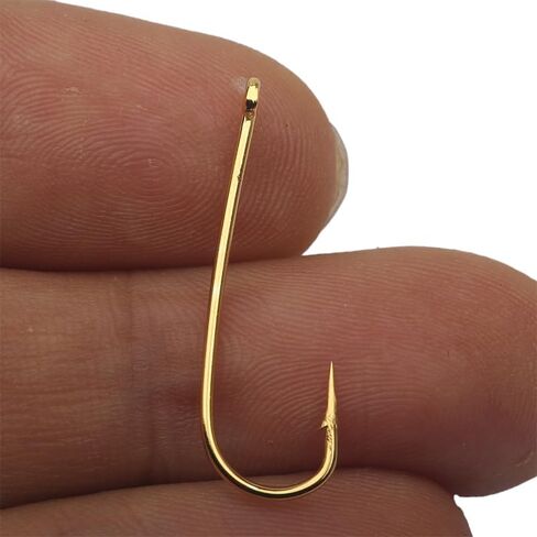 100 Pack Long Shank Bent Back Aberdeen Golden High Carbon Steel Barbed Hooks Carp Fishing Hooks Scud Nymph Dry Fly Tying Sea Cod Bass in Kuwait