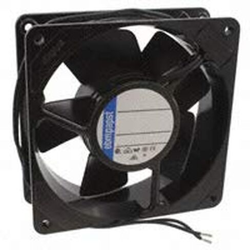 مراوح EBM-PAPST 4656ZWU AC 120x38 مم 230VAC 60 هرتز 105.8CFM 17 وات 3100 دورة في الدقيقة 42.0 ديسيبل (أ)، 2 سلك توصيل، إطار معدني، IP65 - محكم الغبار، مقاوم للماء in Kuwait