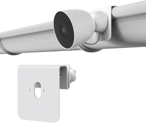 Gutter Mount for Google Nest Cam Outdoor (Wired, 2nd Gen),Security Camera Mounting Bracket No Drill (White,1Pack) in Kuwait