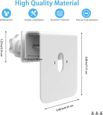 Gutter Mount for Google Nest Cam Outdoor (Wired, 2nd Gen),Security Camera Mounting Bracket No Drill (White,1Pack) in Kuwait