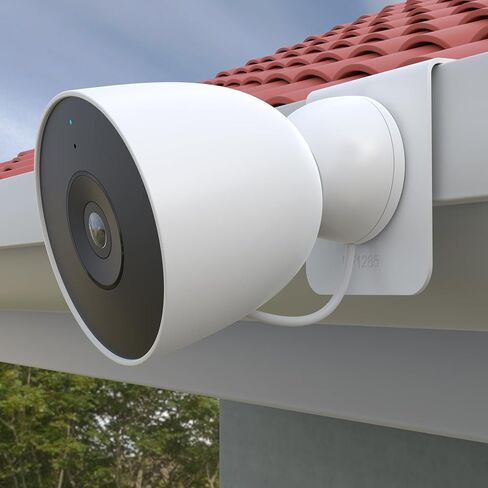 Gutter Mount for Google Nest Cam Outdoor (Wired, 2nd Gen),Security Camera Mounting Bracket No Drill (White,1Pack) in Kuwait