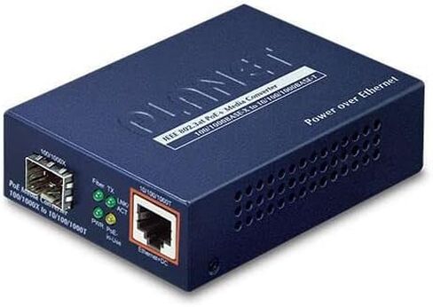 GTP-805A 100/1000BASE-X to 10/100/1000BASE-T 802.3at PoE Media Converter (mini-GBIC, SFP) in Kuwait