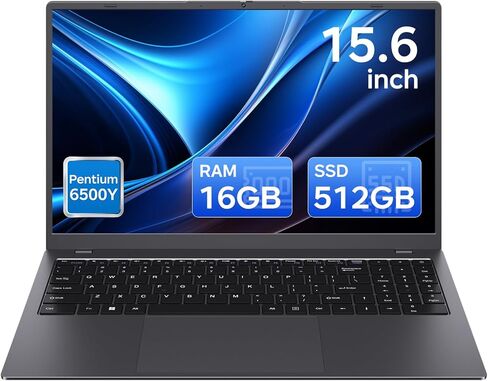 15.6 inch Laptop 16GB RAM - 512GB SSD Laptop Good for Business and Student, Pentium Processor (Up to 3.4GHz), IPS FHD Display, WIFI5 and BT5.0, Dual USB C, USB 3.2, HDMI in Kuwait