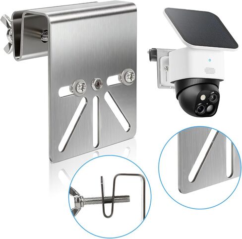 قطعتان من دعامة تثبيت المزراب لـ Eufy Security SoloCam S340/E30، حامل مزراب من الفولاذ المقاوم للصدأ لكاميرا الأمان مع براغي مضادة للصدأ، لا يوجد حامل تثبيت للحفر مع كاميرات IP PTZ في الهواء الطلق in Kuwait