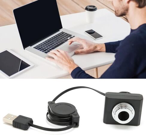 High-Resolution CMOS Sensor, Automatic White Balance, 30.0 Megapixel Digital Still Image, Portable Mini Size, ABS Shell, USB2.0 Computer Camera for Web Conference Video Chat in Kuwait