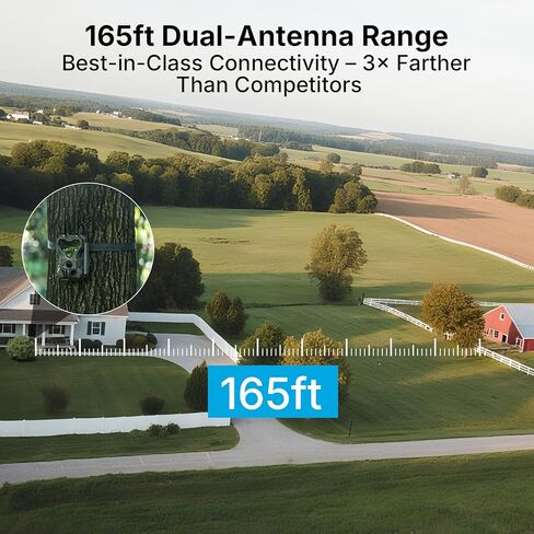 كاميرا Meidase P300 WiFi Trail، هوائي مزدوج نطاق 165 قدم سريع 0.1 ثانية، حركة سرعة الزناد المنشط بدقة 64 ميجابكسل، فيديو عالي الدقة 1296 بكسل، in Kuwait