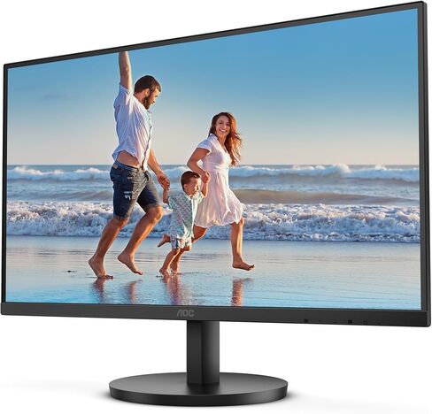 AOC 27B3HM 27" Full HD Monitor, 3-Sided Frameless & Ultra Slim Design, HDMI and VGA inputs, Lowblue Mode, Adaptive Sunc, VESA Compatible,Black in Kuwait