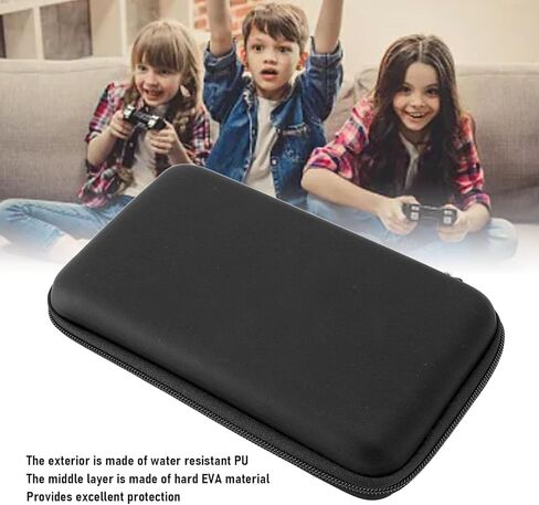 Jectse Hard Case for Game Console, Portable with 8 Slots Internal Pocket, Water Resistant Travel Protective Case for New 3DS XL, New 3DS in Kuwait