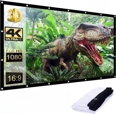100 inch Projector Screen 16:9 Foldable Portable Projector Movies Screens for Home Theater Outdoor Indoor in Kuwait