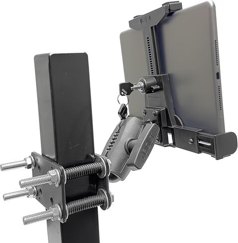 حامل عمود iBOLT Dock'n Lock Bizmount 38 مم/ 1.5 بوصة/C - حامل تابلت للرافعة الشوكية الآمنة شديدة التحمل لمركبات المستودعات والأجهزة اللوحية مقاس 7-10 بوصة in Kuwait