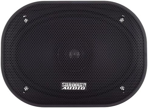 مكبرات صوت سيارة محورية مقاس 6 × 9 بوصة من Sundown Audio E-69CX - نظام كامل النطاق ثنائي الاتجاه مع مكبرات صوت من التيتانيوم - 100 وات RMS، 4 أوم - ترقية مباشرة من صانع المعدات الأصلية، حامل 3.5 بوصة، شبكات للحصول على صوت واضح قوي in Kuwait
