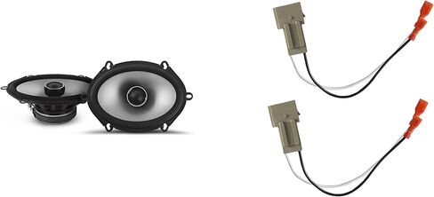 مكبرات صوت Alpine مقاس 6 × 8 بوصة لسيارة Ford F-250/F-350/F-450/F-550 1999-2004 مجموعة ترقية - عبوتان من سلسلة S2 مع حزام، باب أمامي محوري للصوت في السيارة أو باب خلفي أو مكبر صوت بلوحة جانبية S2-S68 in Kuwait
