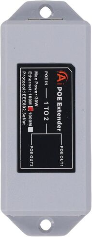 موسع Diyeeni 1 في 2 خارج POE IEEE 802.3afat 100Mbps POE مكرر الفاصل مع تصميم التوصيل والتشغيل على الحائط لتوسيع شبكة كاميرات IP 2 in Kuwait