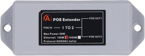 موسع Diyeeni 1 في 2 خارج POE IEEE 802.3afat 100Mbps POE مكرر الفاصل مع تصميم التوصيل والتشغيل على الحائط لتوسيع شبكة كاميرات IP 2 in Kuwait