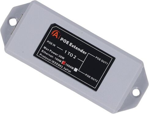 موسع Diyeeni 1 في 2 خارج POE IEEE 802.3afat 100Mbps POE مكرر الفاصل مع تصميم التوصيل والتشغيل على الحائط لتوسيع شبكة كاميرات IP 2 in Kuwait