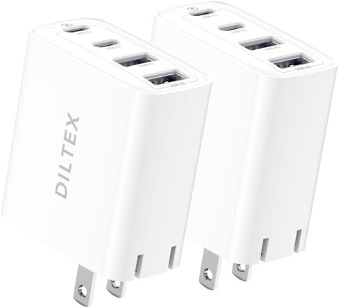 شاحن قابل للطي بأربعة منافذ USB بقدرة 40 وات - شاحن سريع USB-C وUSB-A مع مخرج طاقة ذكي للشحن الآمن - كتلة شحن متوافقة مع أجهزة Apple وAndroid وGoogle في وقت واحد in Kuwait