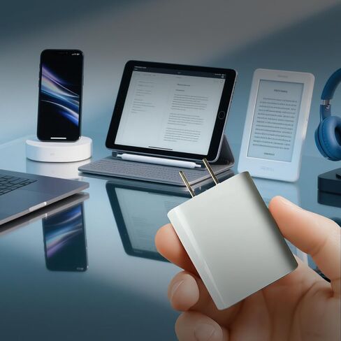 كتلة شاحن USB-C بقدرة 30 وات مع منفذ USB-A إضافي (أبيض، قطعتان)، قابس شحن سريع لمنفذ الحائط، محول طاقة من النوع C للهواتف المحمولة، والأجهزة اللوحية، وسماعات الأذن، وبنوك الطاقة، والأجهزة الذكية القابلة للارتداء، إلخ. in Kuwait