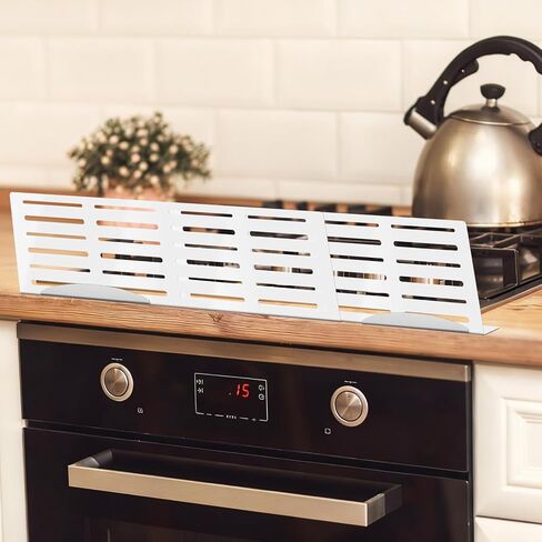 Child Proof Stove Guard Stainless Steel – 2 Pack Adjustable 17" - 34" Stove Guard Heavy-Duty Heat-Resistant Child Safety Barrier that Protects from Burns and Scalds in Saudi Arabia