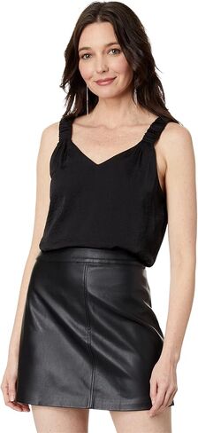 Vince Camuto Sleeveless Ruffle Strap Rumple Tank in Saudi Arabia