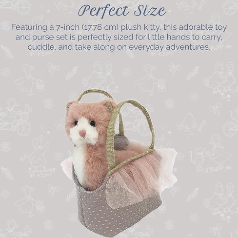 MON AMI Magnolia Bunny Plush Toy & Purse, Rabbit Stuffed Animal Toy with Pet Carrier Set, Stuffed Animal Bag for Little Girls & Toddlers in Saudi Arabia