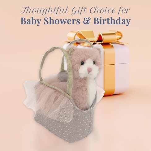 MON AMI Magnolia Bunny Plush Toy & Purse, Rabbit Stuffed Animal Toy with Pet Carrier Set, Stuffed Animal Bag for Little Girls & Toddlers in Saudi Arabia