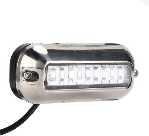 Keenso 27LED Boat Underwater Light Marine Underwater Lighting Transom Light 120 Beam Angle 74LM Bright IP68 Stainless Steel PC Rubber for Boats Campers RV in Kuwait