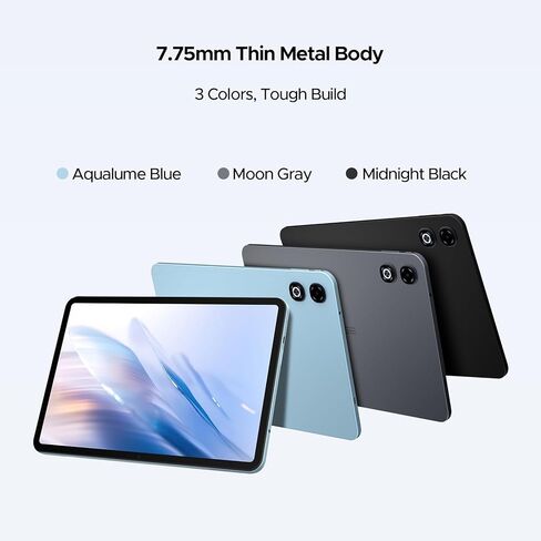 تابلت Tab G6 MAX Android 16، تابلت 13.4 بوصة 90 هرتز 7.7 مم، أجهزة لوحية ألعاب رفيعة للغاية مع Gemini AI، 32 جيجابايت + 256 جيجابايت/2 تيرابايت TF، 11000 مللي أمبير + 18 وات، UNISOC T7280 ثماني النواة، 13 ميجابكسل + 8 ميجابكسل، مكبرات صوت مزدوجة/معرف الوج in Kuwait