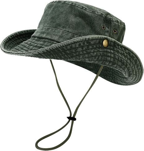 Men's Sun Hat Wide Brim Bucket Hat Women Travel Fishing Hiking Fisherman Hats in Kuwait