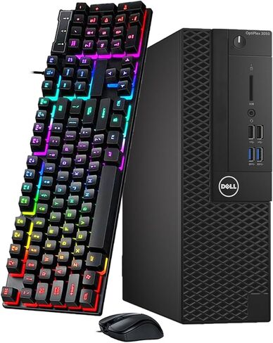 كمبيوتر مكتبي للأعمال Dell OptiPlex 3050 SFF، Intel Core i5-6500، ذاكرة الوصول العشوائي 8 جيجابايت، 250 جيجابايت SSD، WiFi، لوحة مفاتيح وماوس، كمبيوتر شخصي صغير الحجم احترافي، Windows 11 Pro (متجدد) in Kuwait
