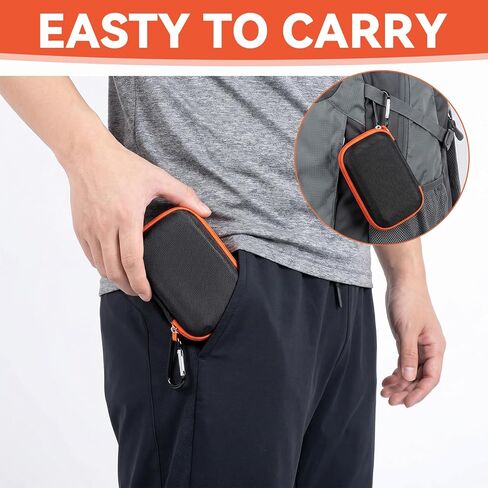 Portable External Hard Drive Carrying Case Solid State Drive Travel Carrying Holder with Mesh Pocket CarryingTravel Holder for USB Cables SD Cards Protection in Kuwait