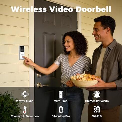 [جرس الباب + 4-CAM] حزمة أمان XMARTO 10 قنوات 4K WiFi 6 NVR مع 4 حزم 4K 8MP WiFi6 PTZ Cam & 1 جرس باب ذكي للفيديو، واي فاي ثنائي النطاق طويل المدى 6، تركيب بدون أسلاك، 0 رسوم شهرية in Kuwait