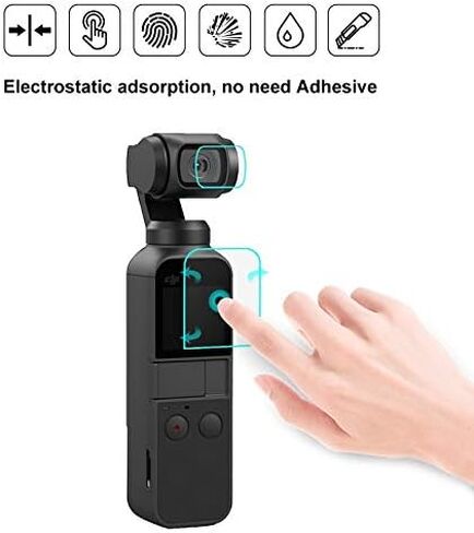 9H 2.5D HD Tempered Glass Lens Protector + Screen Film for DJI OSMO Pocket Gimbal in Kuwait