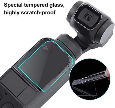 9H 2.5D HD Tempered Glass Lens Protector + Screen Film for DJI OSMO Pocket Gimbal in Kuwait