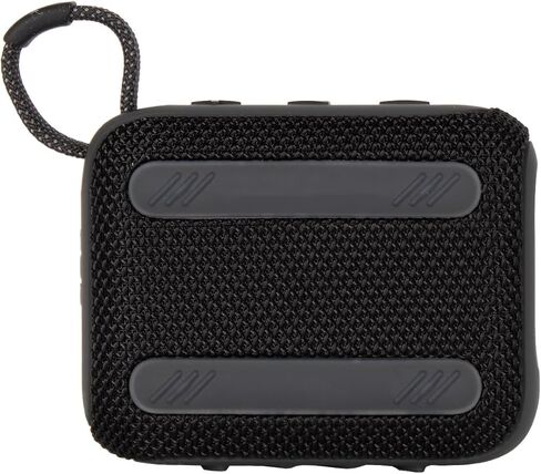 JBL Go 4 Portable Bluetooth Speaker, Built-in Battery, Waterproof and Dustproof - Black (JBLGO4BLKAM) + USB-C Adapter + Microfiber Cloth in Kuwait